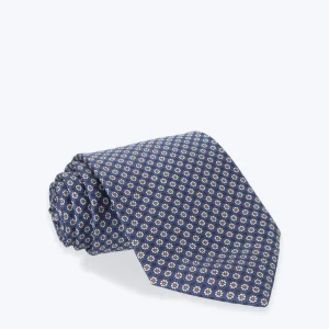 CORBATA DE SEDA AZUL CON FLORES FULHAM