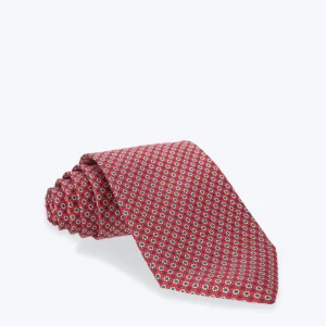CORBATA DE SEDA ROJA CON FLORES FULHAM