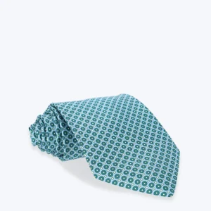 CORBATA DE SEDA TURQUESA ESTAMPADA FULHAM