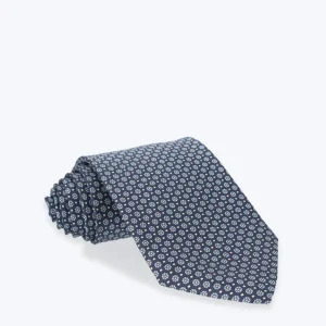 CORBATA DE SEDA NAVY CON FLORES FULHAM