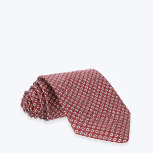 CORBATA DE SEDA ROJA CON FLORES FULHAM