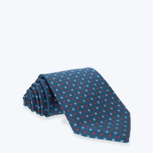 CORBATA DE SEDA AZUL ESTAMPADA FULHAM