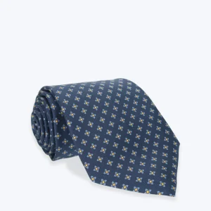 CORBATA DE SEDA NAVY CON FLORES FULHAM