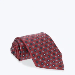CORBATA DE SEDA ROJA CON FLORES FULHAM