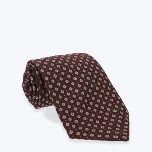 CORBATA DE LANA BURDEOS ESTAMPADA FULHAM