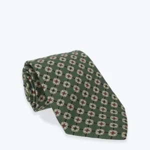 CORBATA DE LANA VERDE CON FLORES FULHAM
