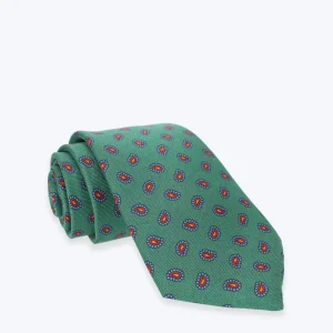 CORBATA DE SEDA VERDE ESTAMPADA ATKINSONS