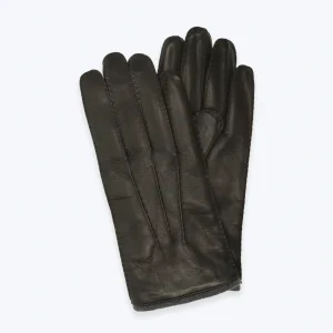 GUANTES DE PIEL MARRÓN OSCURO MAZZOLENI