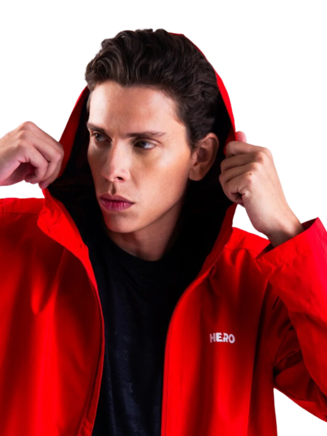 CHAQUETA IMPERMEABLE BASICA HERO ROJO - Imagen 3