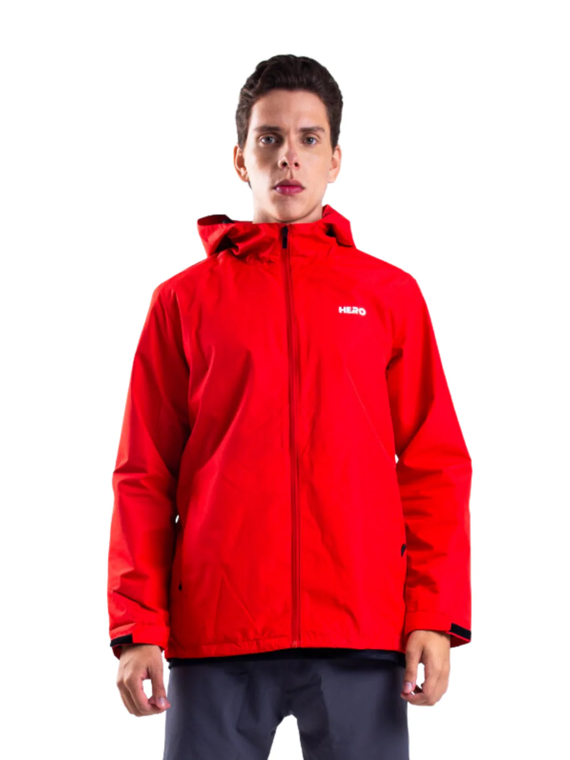 CHAQUETA IMPERMEABLE BASICA HERO ROJO