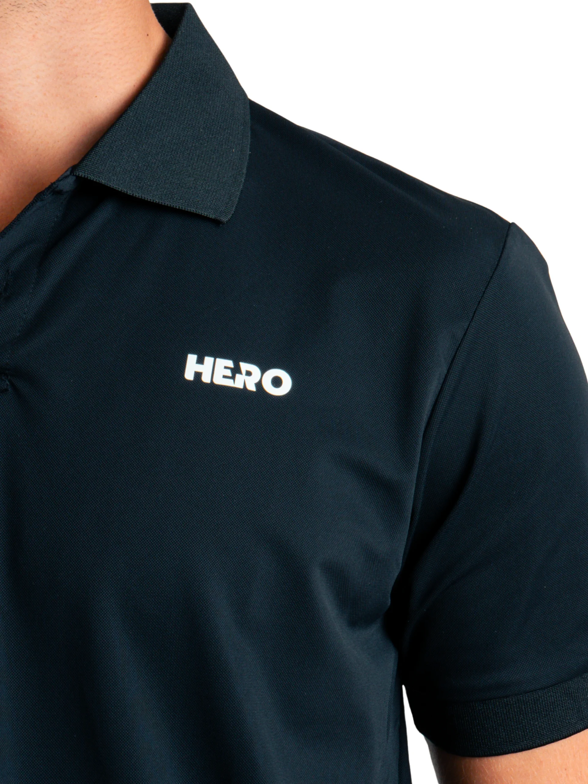 CHEMISE GOLF BASICA HERO NEGRO - Imagen 3