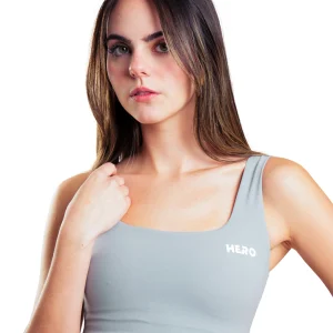 CROPTOP RIGUIDO HERO GRIS