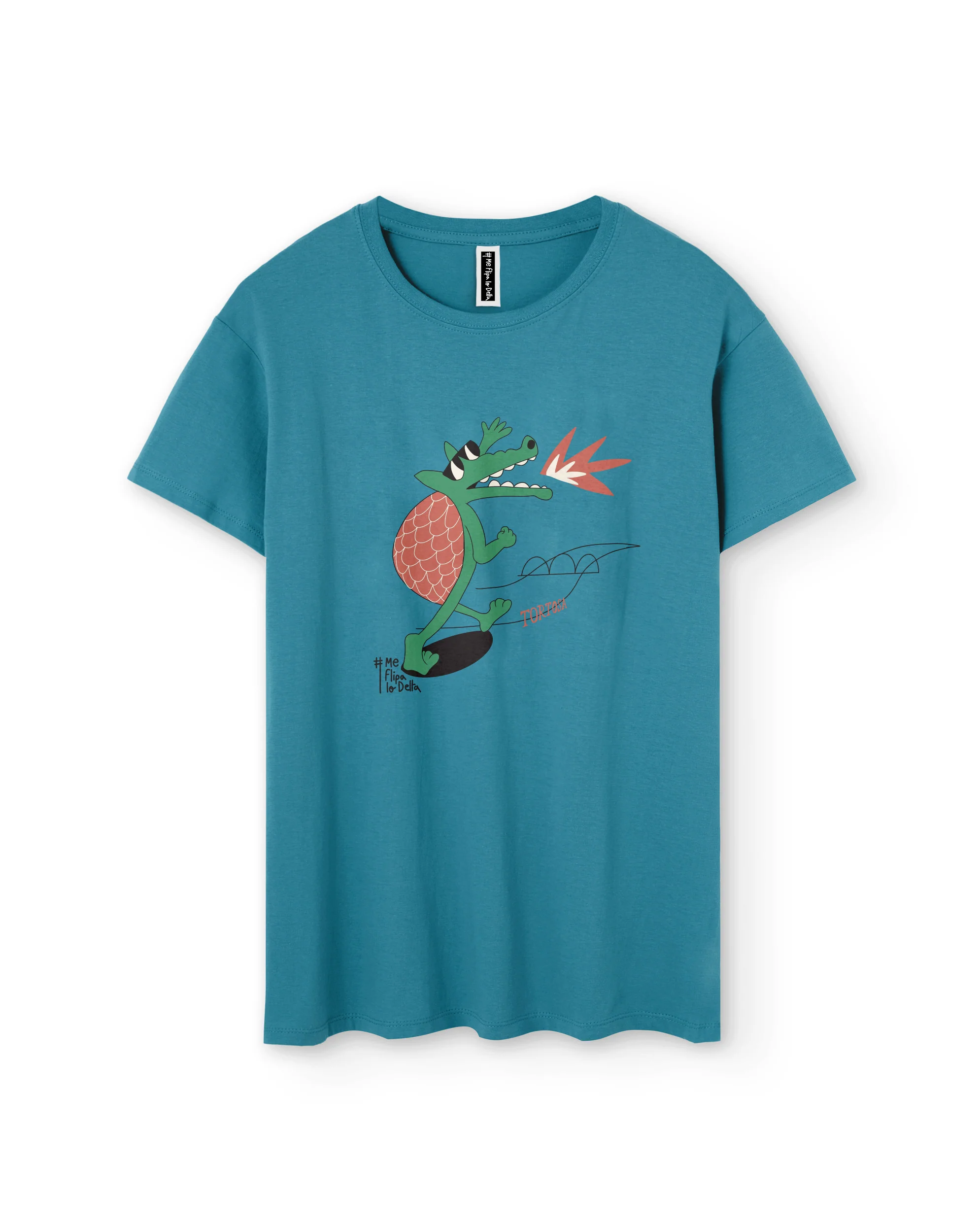 Camiseta manga corta unisex en verde agua y estampado Cucafera Tortosa