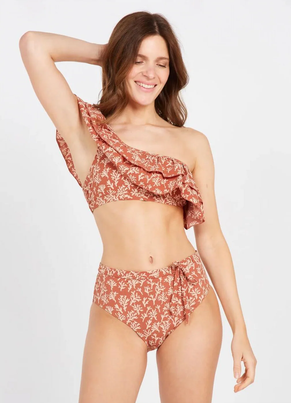 TOP BIKINI JULIA CORAL PRINT