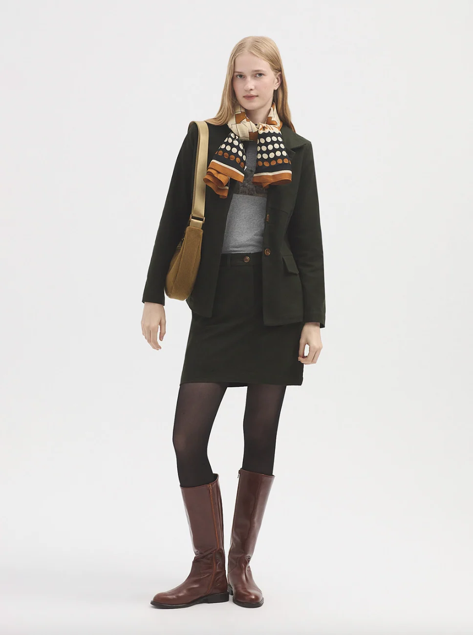 FALDA DE PANA LISA ELÁSTICA - Imagen 3