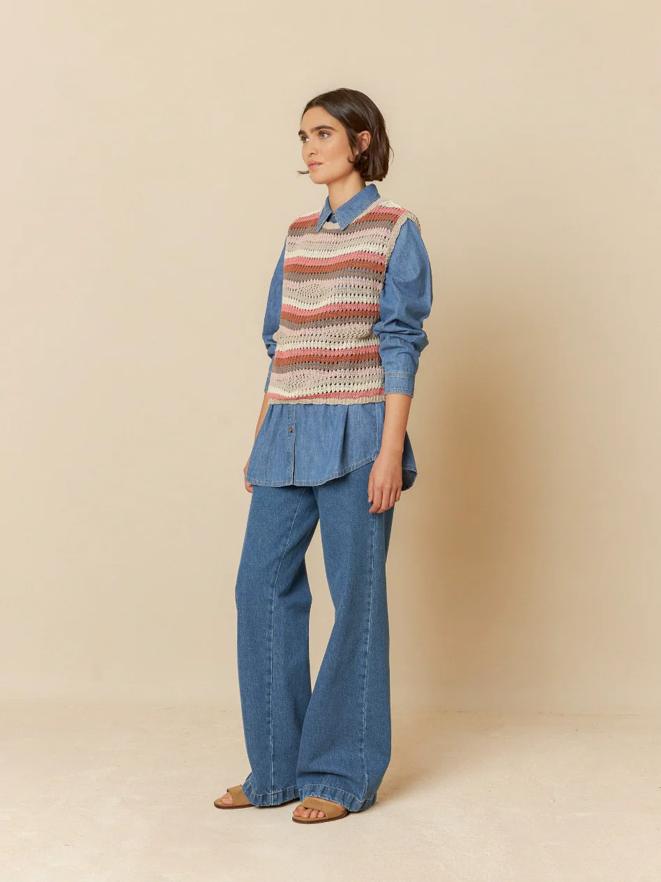 CHALECO PUNTO CROCHET - Imagen 3