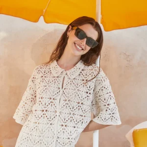 CHAQUETA MANGA CORTA CROCHET