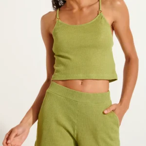 SHORT ASKA GOLDENRIB VERDE KHAKI