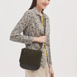 BOLSO DOBLE EN PIEL VERDE