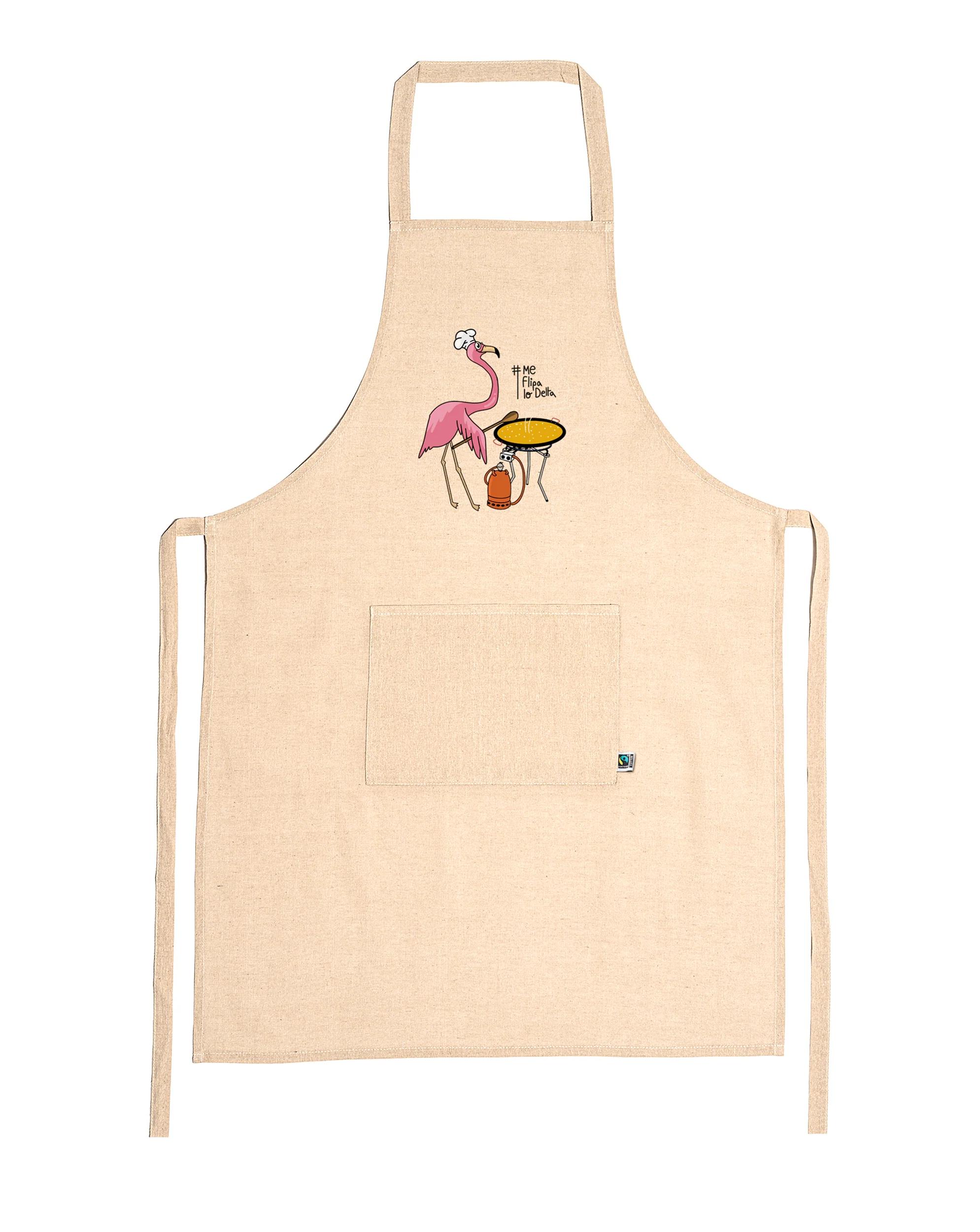 Delantal de Algodón Orgánico Flamenco Cocinando Paella - Imagen 5