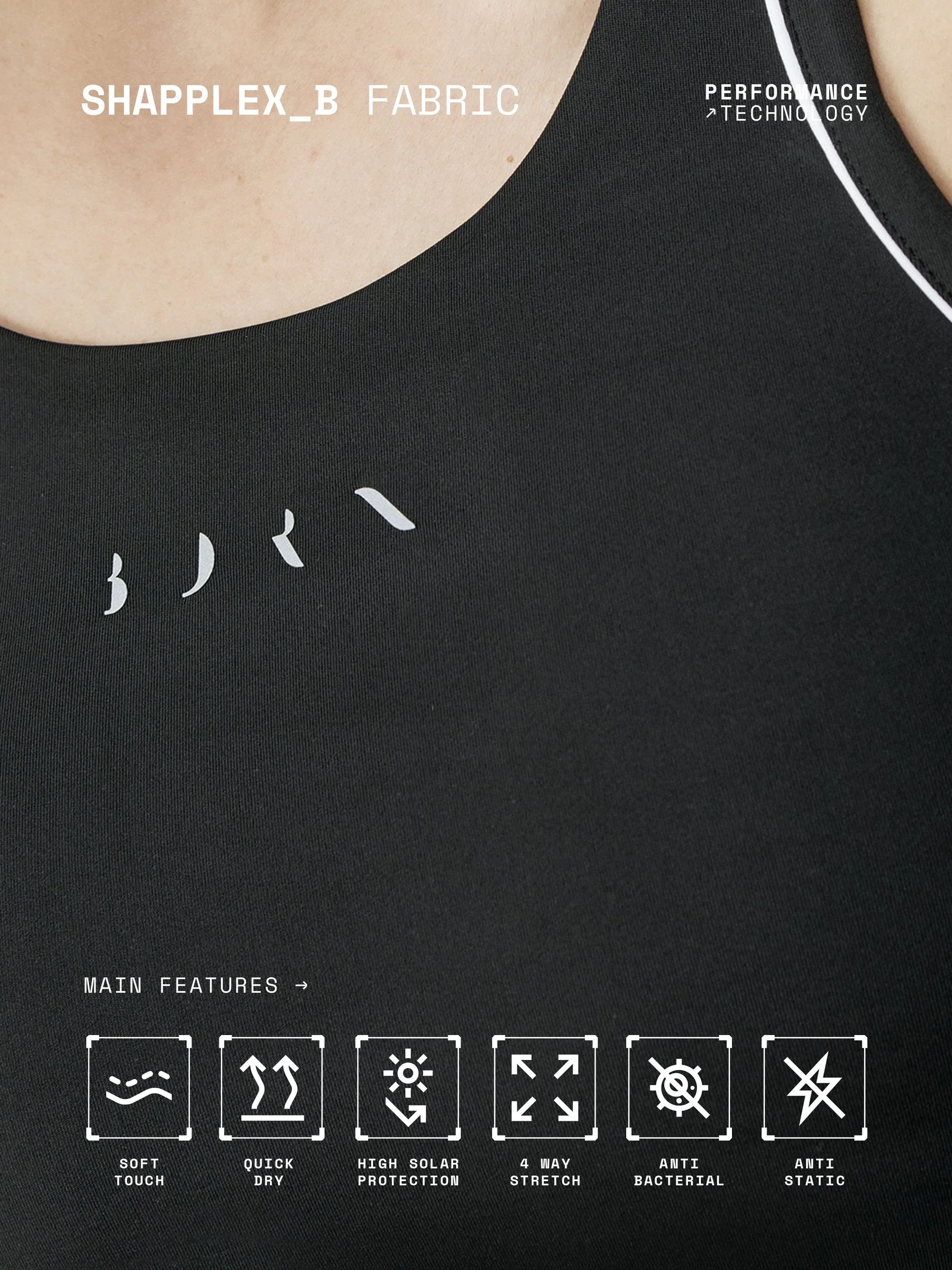 TOP INDRA BLACK / OFF WHITE - Imagen 4