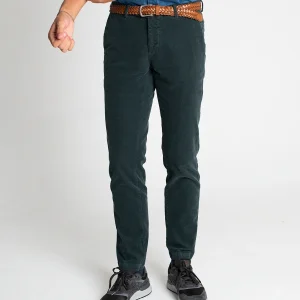 PANTALÓN CHINO DE PANA AZUL PETRÓLEO TWAY