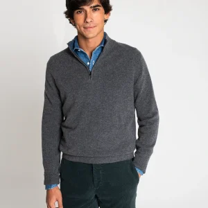 JERSEY CON CREMALLERA GRIS OSCURO TWAY
