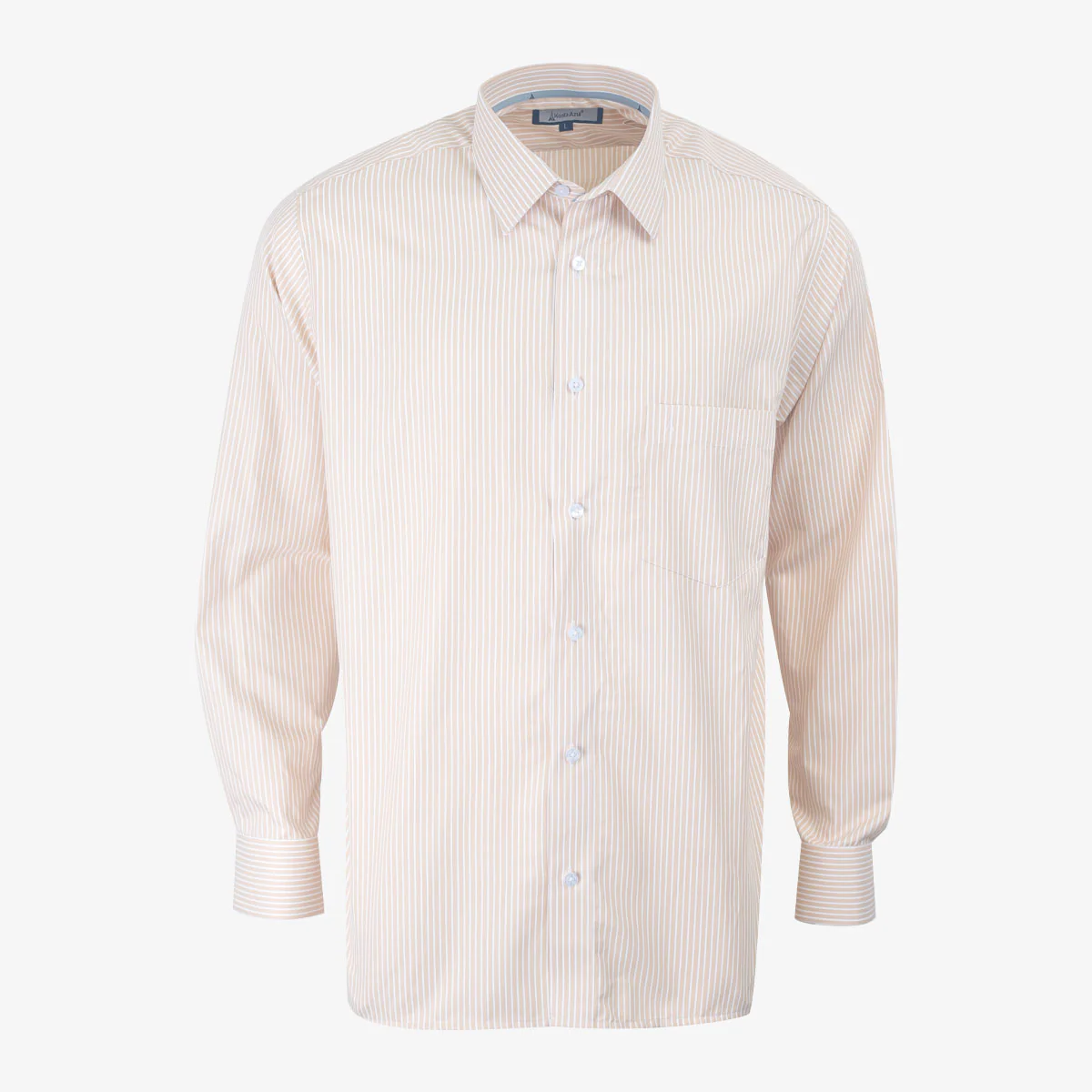 Camisa Regular Manga Larga Rayada Amarillo Claro - Kosta Azul