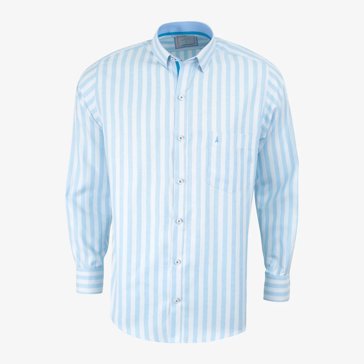 Camisa Regular Manga Larga Azul Claro - Kosta Azul