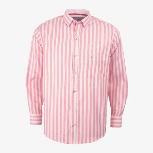 Camisa Regular Manga Larga Dobby Raya Rosa Kosta Azul