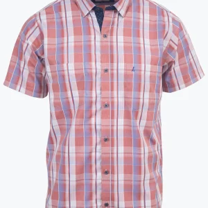 Camisa Regular Sport a Cuadros Rosado Oscuro - Kosta Azul