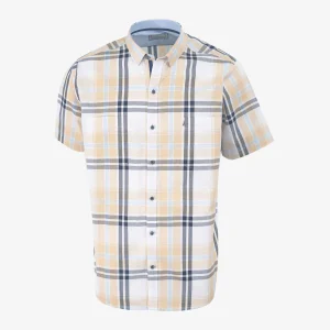 Camisa Regular Sport Cuadros Amarillo Claro Kosta Azul