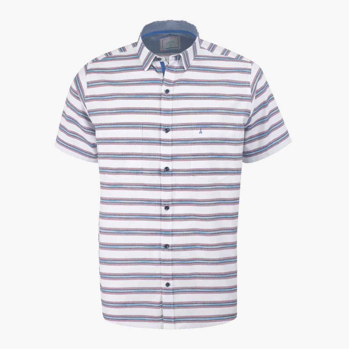 Camisa Sport Regular Rayas Morado Medio - Kosta Azul