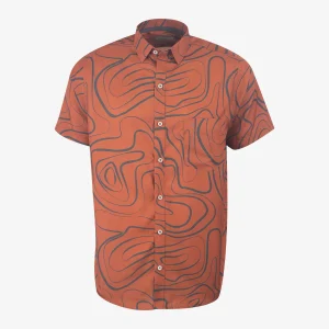 Camisa Regular Estampada Café Medio - Kosta Azul