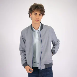 Chaqueta Bomber Regular Azul Grisáceo - Kosta Azul