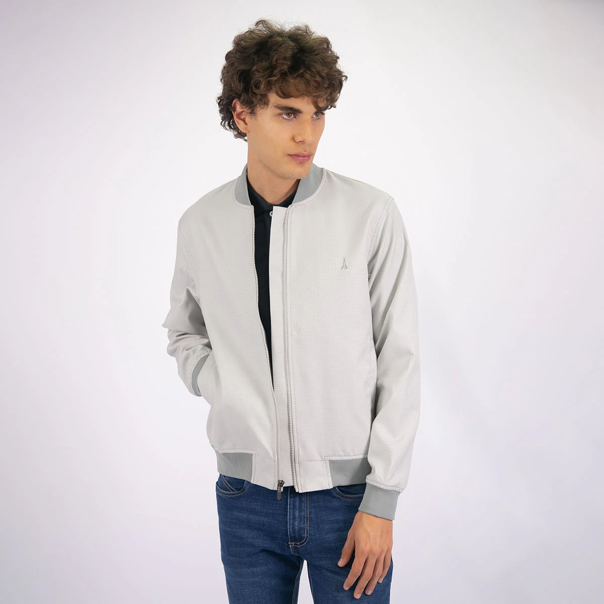 Chaqueta Sport Regular Gris Claro - Kosta Azul