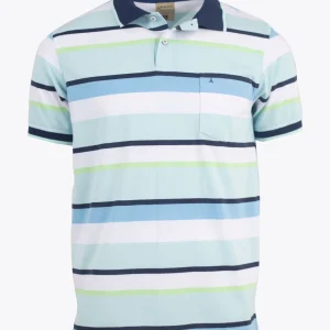 Polo Regular Rayado Azul Claro - Kosta Azul