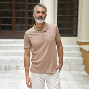 Polo Regular Beige Medio para Hombre - Kosta Azul
