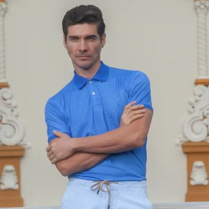 Camiseta Polo Regular Azul Claro - Kosta Azul