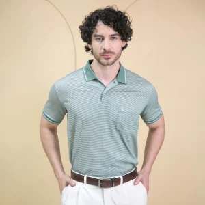 Camiseta Polo Regular Verde Medio - Kosta Azul