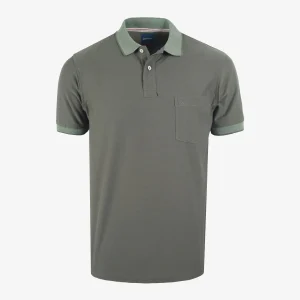 Polo Regular Verde Medio con Bolsillo - Kosta Azul