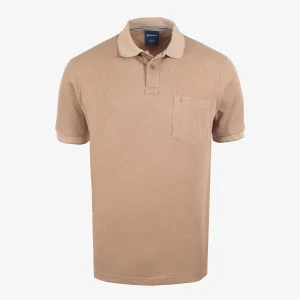 Polo Regular Café Medio con Bolsillo - Kosta Azul