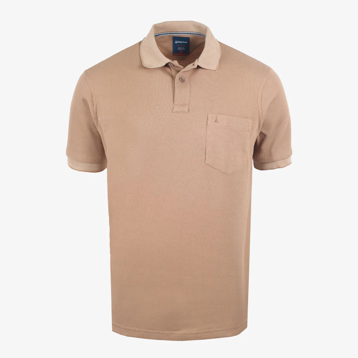 Polo Regular Café Medio con Bolsillo - Kosta Azul
