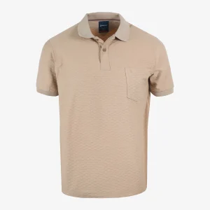 Polo Regular Beige Medio con Bolsillo - Kosta Azul