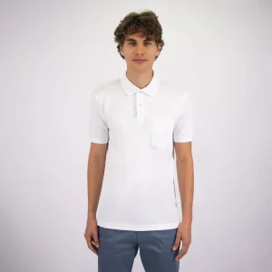 Polo Regular Blanco con Bolsillo - Kosta Azul