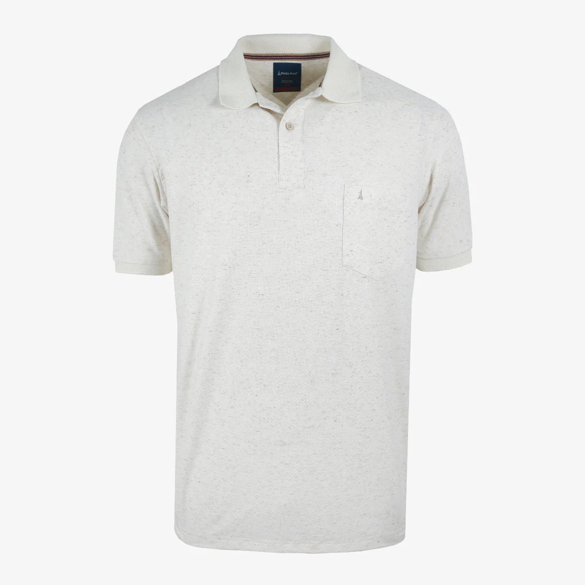 Polo Regular Beige Claro con Bolsillo Kosta Azul