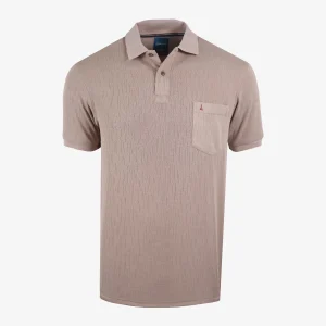 Polo Regular Café Medio con Bolsillo - Kosta Azul