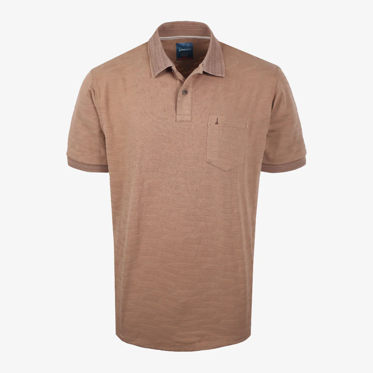Polo Regular Café Medio con Bolsillo - Kosta Azul