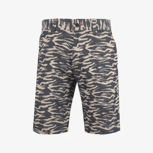 Bermuda Sport Regular Azul Oscuro Estampada - Kosta Azul