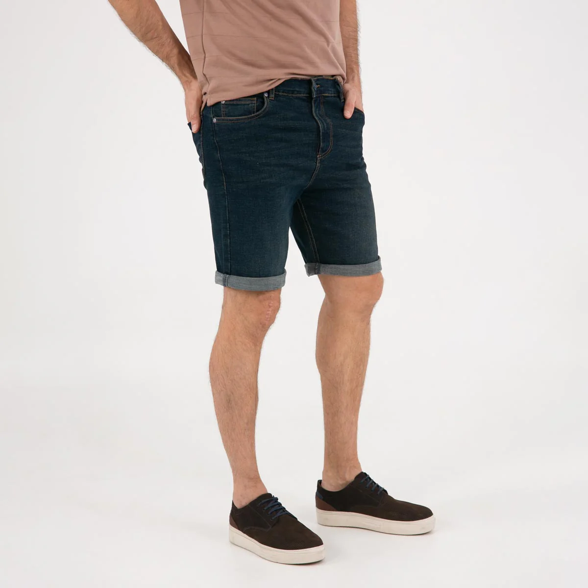 Bermuda Jeans Regular Azul Oscuro - Kosta Azul